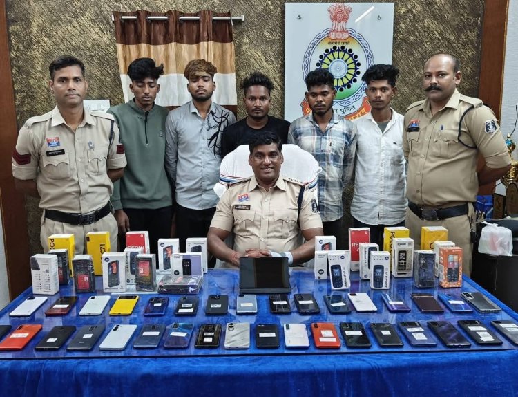 रायगढ़ पुलिस का बड़ा एक्शन: मोबाइल दुकान चोरी और बैंक लूट की साजिश रचने वाला अंतरराज्यीय गिरोह ध्वस्त, 6 गिरफ्तार