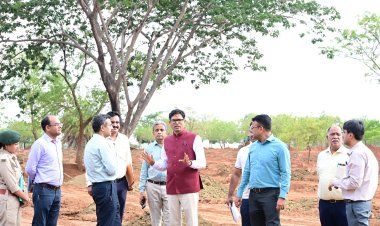 नवा रायपुर में वृक्षारोपण एवं पीपल प्लांटेशन कार्यों का मंत्री श्री ओ.पी. चौधरी ने किया निरीक्षण