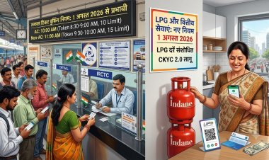 1 अगस्त 2026 से लागू होने जा रहे हैं प्रमुख नियम: तत्काल रेल टिकट बुकिंग, LPG सिलेंडर दरें और वित्तीय सेवाओं पर पड़ेगा सीधा असर