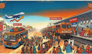 रक्षाबंधन पर घर वापसी की होड़: फ्लाइट्स का किराया 25% बढ़ा, ट्रेनों में 'नो-रूम'; बसें और तत्काल ही आखिरी सहारा